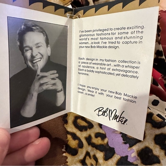 Bob Mackie Cheetah Stripe Woven Open Cardigan Camel/Spice Wearable Art Sz XL - Picture 6 of 9